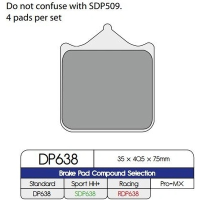 SPÉKANÉ BRZDOVÉ DESTIČKY DP638