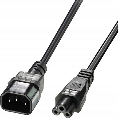 Lindy Kabel síťový prodlužovací k notebooku IEC320 C14 - C5 trojlístek černý 3m 4002888303422