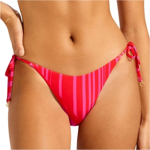 Seafolly Дамско бикини долнище Seafolly Women's Coastline Tie Side Rio Pant Bikini bottom - Flame - размер 36 (EU) (150-5727-0213)