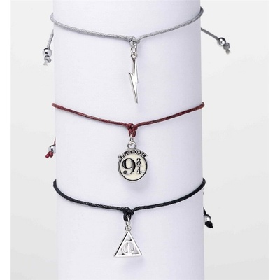 Carat Shop Sada náramků Harry Potter Nástupiště 9 a 3/4 Blesk a Relikvie smrti HPFB0450