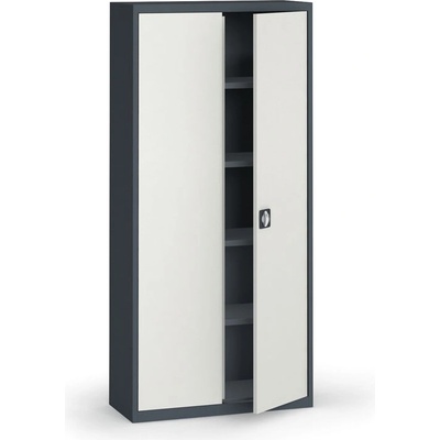 B2B Partner METAL, 1950 x 950 x 400 mm, 4 police, tmavě šedá / šedá – Zboží Mobilmania