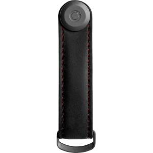 Orbitkey Crazy Horse Obsidian Black with Red Stitching