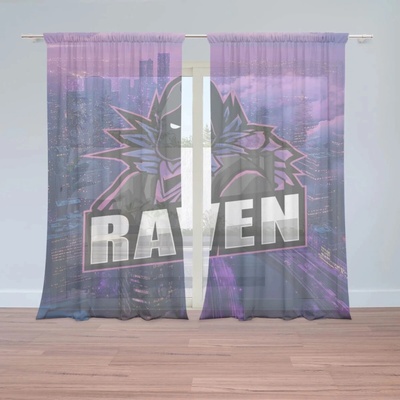 Sablio Záclony FORTNITE RAVEN Steampunk mesto: 2ks 150x250cm