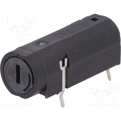 SCHURTER 0031.3981 Zásuvka; THT; 5x20mm; -40÷85°C; 10A; termoplast; UL94V-0; černá