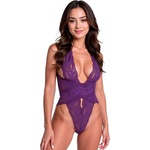  Дантелено боди, дълбоко деколте и открит гръб - Velmore Violet S/M (D-244639)