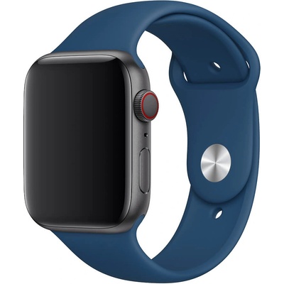 Apple Оригинална силиконова каишка за Apple Watch 38мм, 40мм, 41мм - Apple Sport Band Stainless Steel Pin Blue Horizon (син) (mtpc2am/a)