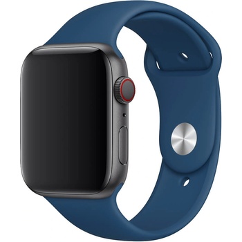 Apple Оригинална силиконова каишка за Apple Watch 38мм, 40мм, 41мм - Apple Sport Band Stainless Steel Pin Blue Horizon (син) (mtpc2am/a)