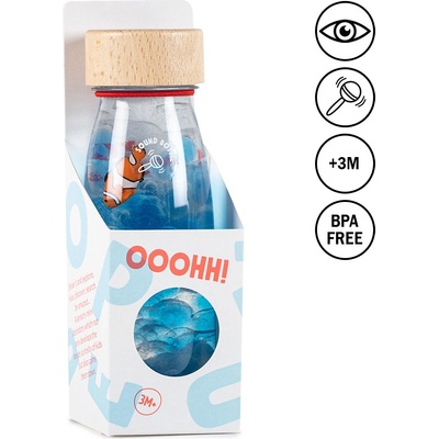 Petit Boum senzorická zvuková lahev ryba 250 ml