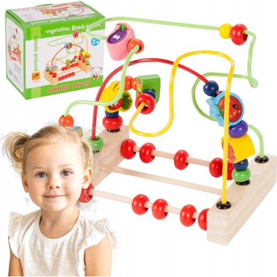 Majlo Toys edukačný labyrint Wooden Beads