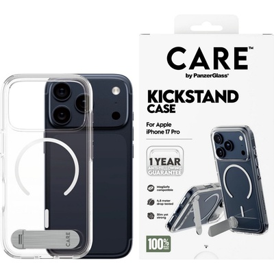Panzer Калъф CARE - Kickstand, iPhone 17 Pro, MagSafe, прозрачен (5715685026812)