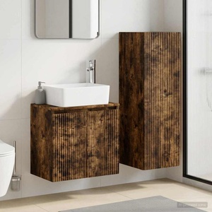 vidaXL Комплект мебели за баня 2 бр. Опушен дъб 33 x 34, 5 x 100 см (3406128)