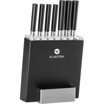 Image 1 of Klarstein Kitano, Комплект ножове от 8 части с блок, 7 ножа, стомана, луксозен дървен блок (KG10-Kitano) (KG10-Kitano)