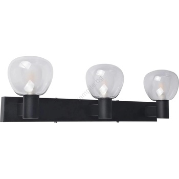 Polux Стенно осветително тяло за баня POLA 3xG9/5W/230V IP44 черно/прозрачно (SA2405)