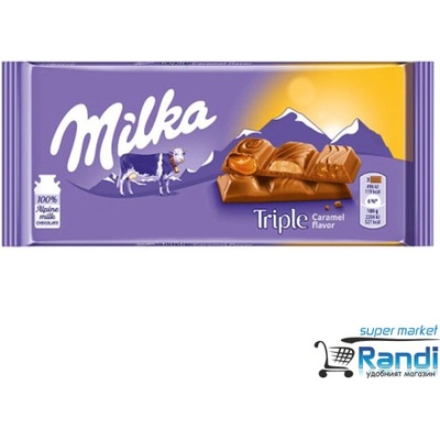 Milka Шоколад Milka Triple карамел 90гр