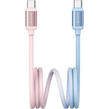 USAMS Кабел за данни USAMS BICOLOR Type-C - Type-C, 120 см, синьо/червено SJ756USB03 (SJ756USB03)