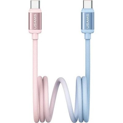 USAMS Кабел за данни USAMS BICOLOR Type-C - Type-C, 120 см, синьо/червено SJ756USB03 (SJ756USB03)