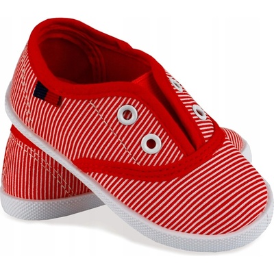 Tenisky nazouvací červené bílé