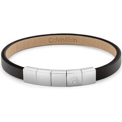 Calvin Klein Módní kožený náramek Minimalistic Squares 35100062