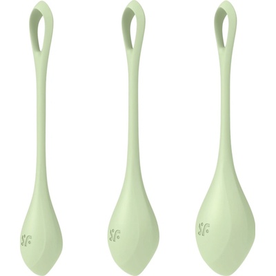 Satisfyer Yoni Power 2 - guličky na posilnenie panvového dna - zelené 3 ks