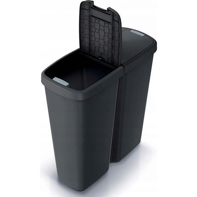 Prosperplast Odpadkový koš DUO černý, 50 l, černá