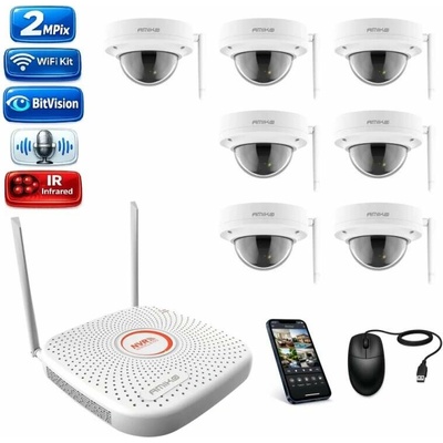 Amiko Wifi 7 kamerový set FullHD 2Mpix Dome 3200K7