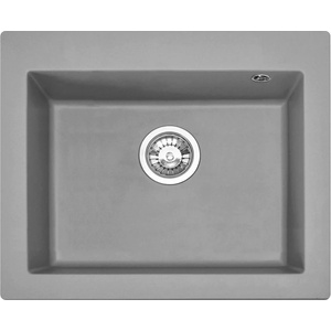 Rea Мивка от композит Rea West XL, сива, 50x60 см (5902557398553) Мивка за вграждане