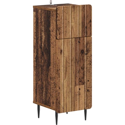 vidaXL Шкаф за баня ZWOLLE Старо дърво 30 x 31 x 79, 5 см (896393)
