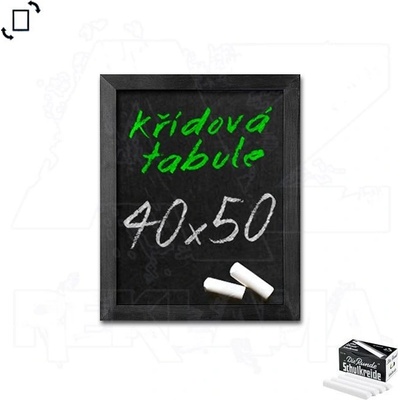 A-Z Reklama CZ CHBBL40x50 Woodboard nástěnná dřevěná křídová tabule černě lakovaná 40 x 50 cm