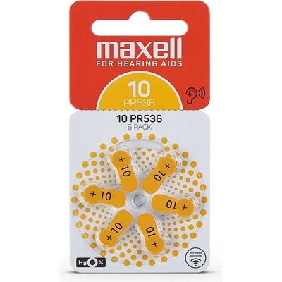Maxell Батерии цинкови Maxell ZA10, 1.4V, 6 бр (ML-BZ-ZA10)