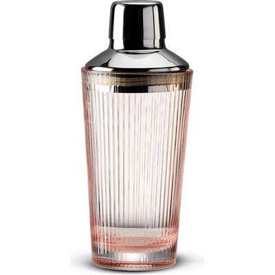 Ružový sklenený šejker Milan 370 ml