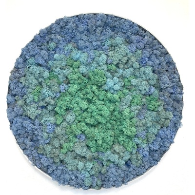 Machový kruh - Tyrkys splash Veľkosť rámu: 90cm