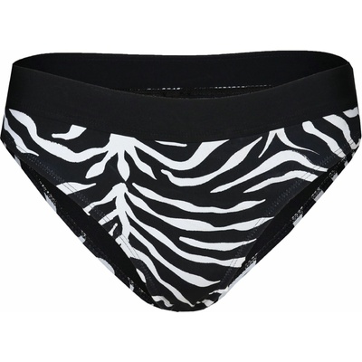 Fundango dámsky spodný diel plaviek SAHARA MID WAIST FULL BOTTOMS čierna biela