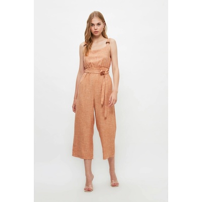 Trendyol Belted krémový