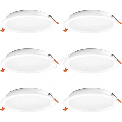 OSRAM - Комплект от 6 вградени LED осветителни тела ESSENTIAL LED/18W/230V Ø 22 см, бели (P227824)