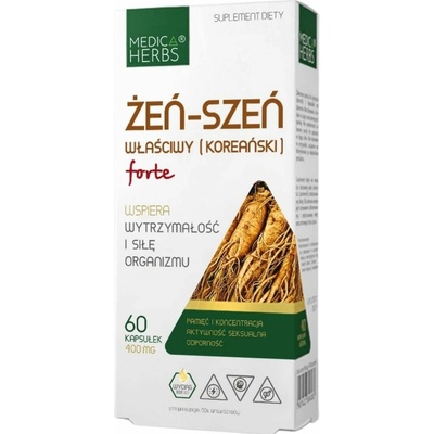 Medica Herbs Kórejský ženšen Forte 400 mg 60 kapsúl