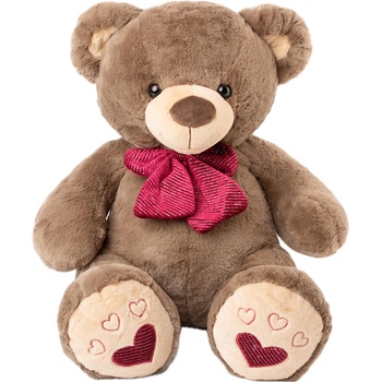 Image 1 of Амек Тойс Плюшена играчка Амек Тойс - Мече кафяво с червена панделка, 50 cm (73108)