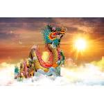 DIMEX ART Флизелинов фототапет дракон при залез слънце 375 x 250 см
