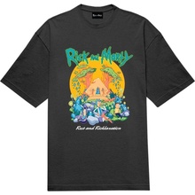 Pánské tričko Rick and Morty Rest and Ricklaxation černá