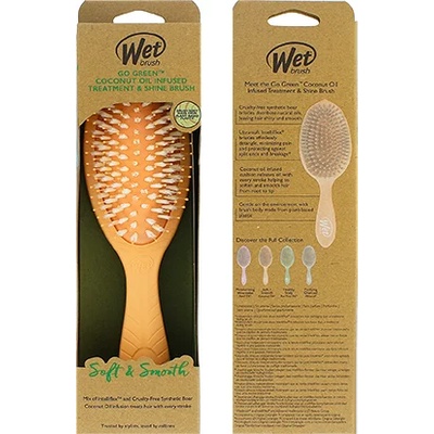 Wet Brush Go Green Treatment & Shine Brush Четка за коса Coconut