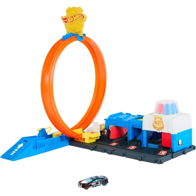 Mattel Hot Wheels City Super policajná stanica herný set a angličák JBM71