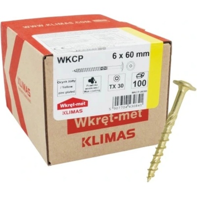 TX 6x60mm - 100 ks - Skrutky / Vruty do dreva so zapustenou hlavou, KMWHT