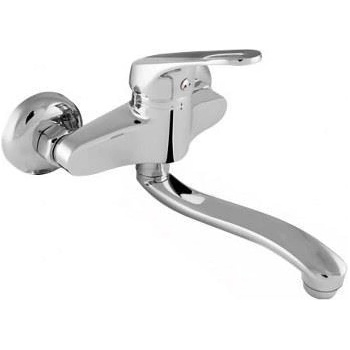 Image 1 of Fildişi Кухненски смесител 7070, стенен хром (da107)