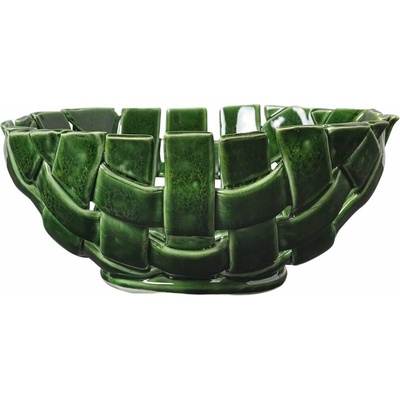 Ferm Living Keramická misa Plait Bowl emerald green 24 cm