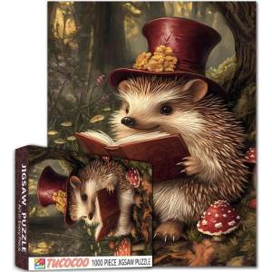 Tucocoo Пъзел Tucocoo от 1000 части - Таралеж с книга (98247)