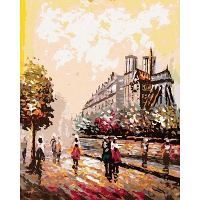 Zuty Malování Podle Čísel Překrásná Paříž 80 x 100 Cm Plátno Rám 8596530081517