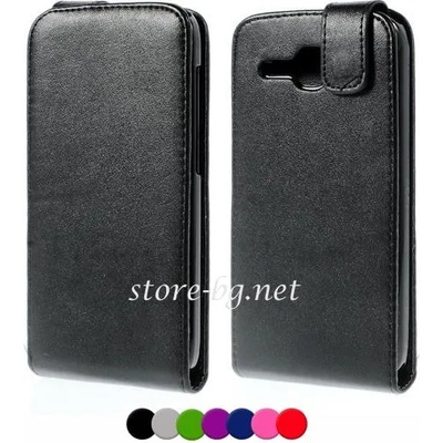 Huawei Ascend Y600 Флип Кожен Калъф + Протектор