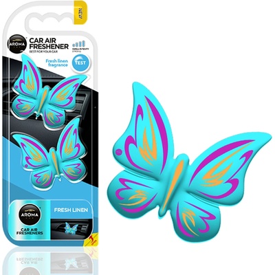 Aroma Car FANCY SHAPES BUTTERFLY Fresh Linen