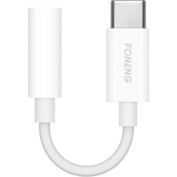 Foneng BM21 Audio 3,5 mm jack na USB Type-C, bílý