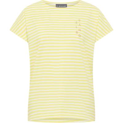 ELBSAND Дамска тениска ELBSAND Women's Selma T-shirt - Bright Yellow / Bright White (916-4722-0612)