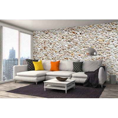 DIMEX ART Самозалепваща се флизелинова фототапета каменна стена с чакъл 375 x 250 см